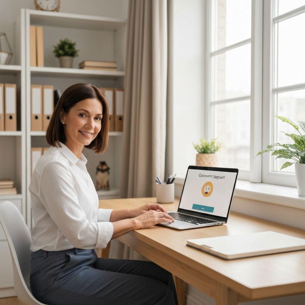 Hospitality professional providing remote customer service and support