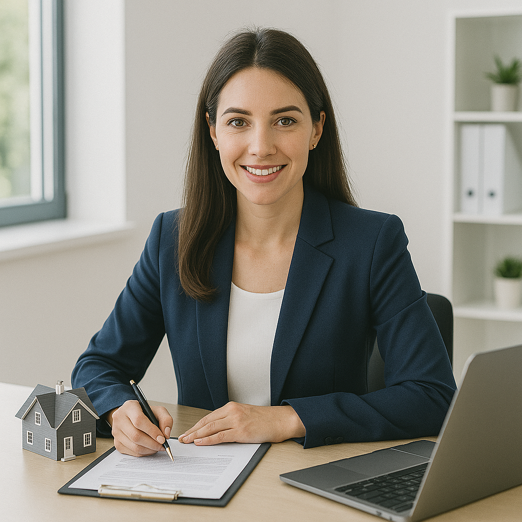 Professional managing broker working